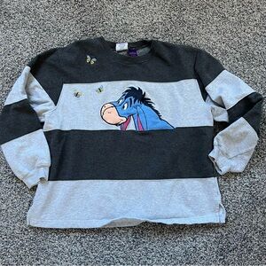 Vintage 90s Pooh Disney Eeyore Embroidered crewneck Sweatshirt
